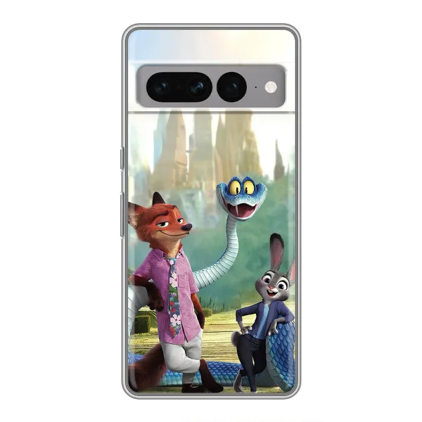 Чехол с принтом «Герои мультфильма Зверополис» для Google Pixel 7 Pro
