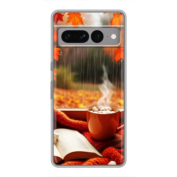 Чохол з принтом «Кава і дощ» для Google Pixel 7 Pro