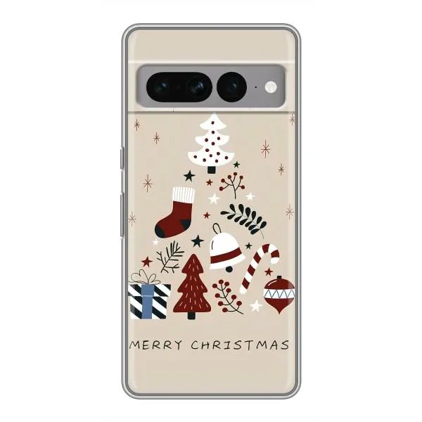 Чехол с принтом «Merry Christmas» для Google Pixel 7 Pro