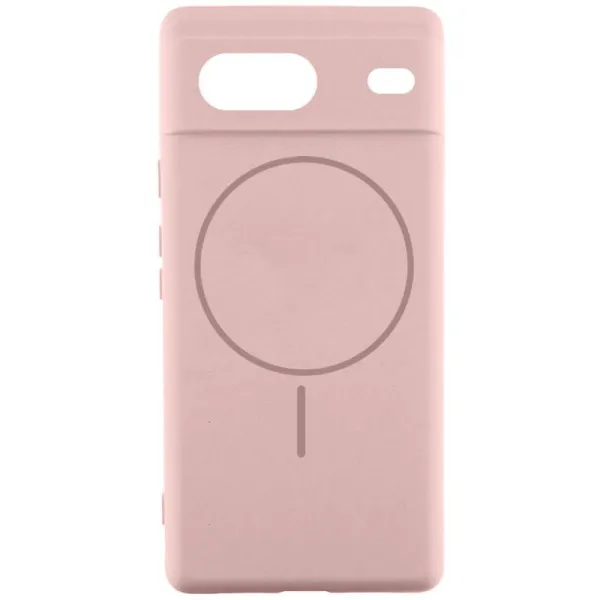 Чехол Silicone Cover Lakshmi Full Camera (AA) with Magnetic Fit для Google Pixel 7 — Розовый