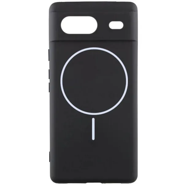 Чехол Silicone Cover Lakshmi Full Camera (AA) with Magnetic Fit для Google Pixel 7 — Черный — фото 1