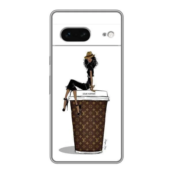 Чехол с принтом «кофе LOUIS VUITTON» для Google Pixel 7