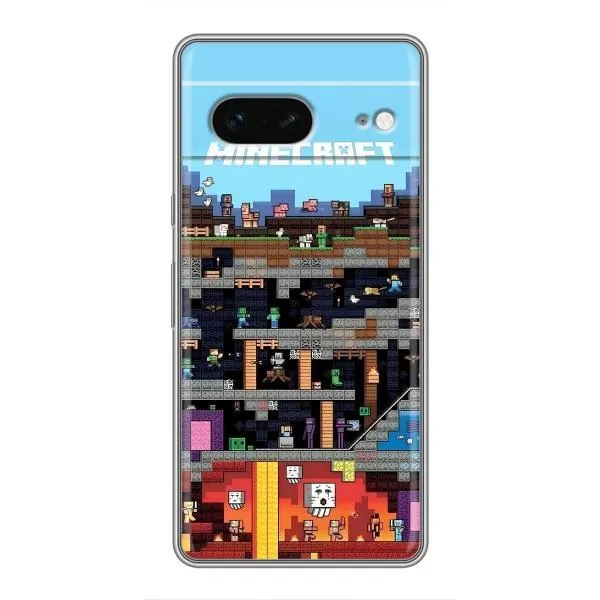 Чохол з принтом «фон Minecraft» для Google Pixel 7
