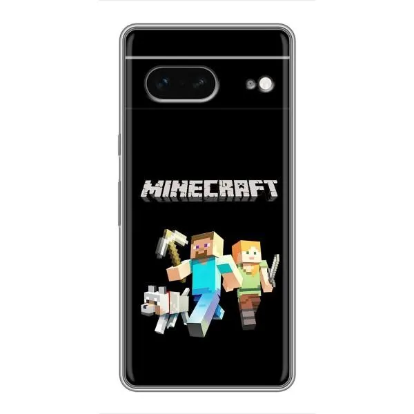 Чохол з принтом «герої Minecraft» для Google Pixel 7