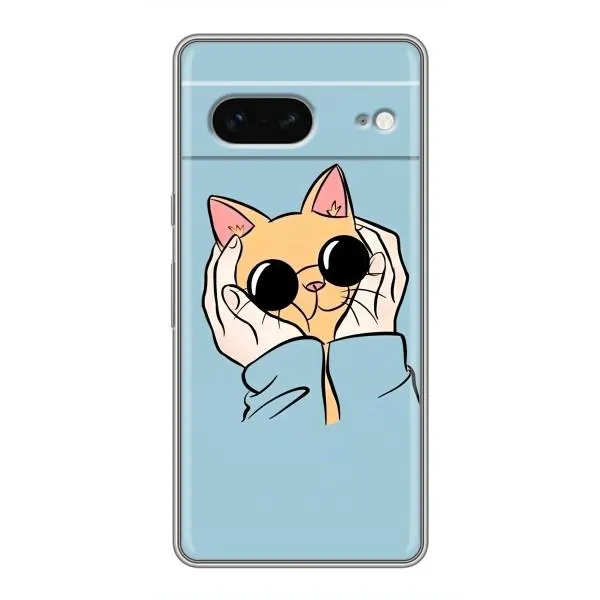 Чехол с принтом «Котик в очках» для Google Pixel 7 Чехол с принтом «Котик в очках» для Google Pixel 7