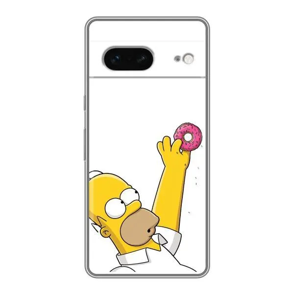 Чехол с принтом «Гомер с пончиком» для Google Pixel 7