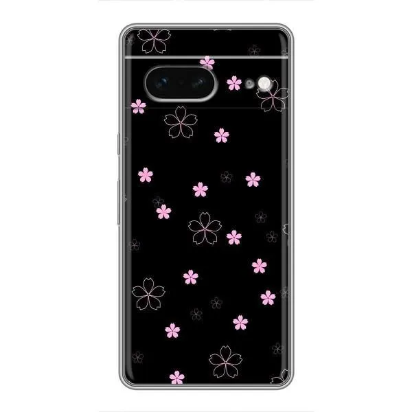 Чехол с принтом «Розовые цветы на черном» для Google Pixel 7 Чехол с принтом «Розовые цветы на черном» для Google Pixel 7