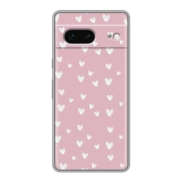Чехол с принтом «Сердечки на розовом» для Google Pixel 7 Чехол с принтом «Сердечки на розовом» для Google Pixel 7