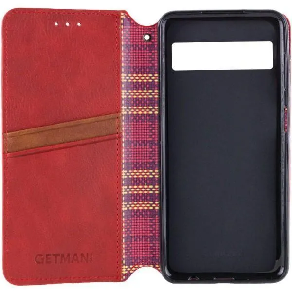 Шкіряний чохол-книжка GETMAN Cubic (PU) для Google Pixel 7a — Червоний — фото 3 Шкіряний чохол-книжка GETMAN Cubic (PU) для Google Pixel 7a — Червоний — фото 3