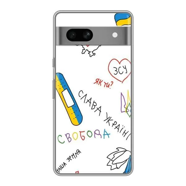 Чехол с принтом «Стикер» для Google Pixel 7A