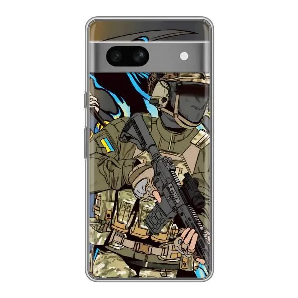 Чехол с принтом «Воин ВСУ» для Google Pixel 7A