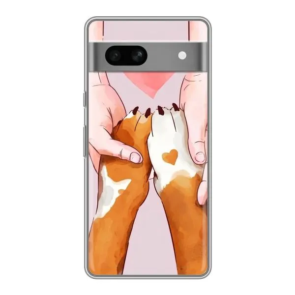 Чехол с принтом «Любовь к собакам» для Google Pixel 7A
