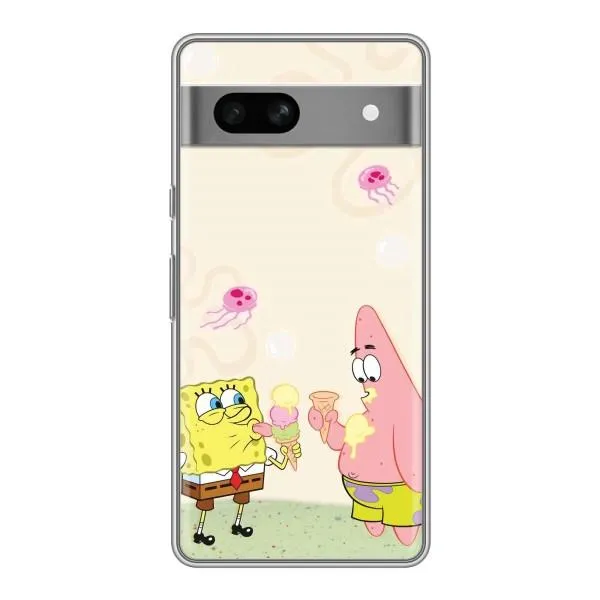 Чехол с принтом «Патрик и Боб» для Google Pixel 7A