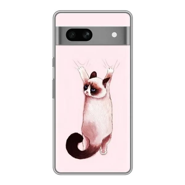 Чехол с принтом «Котик падает» для Google Pixel 7A