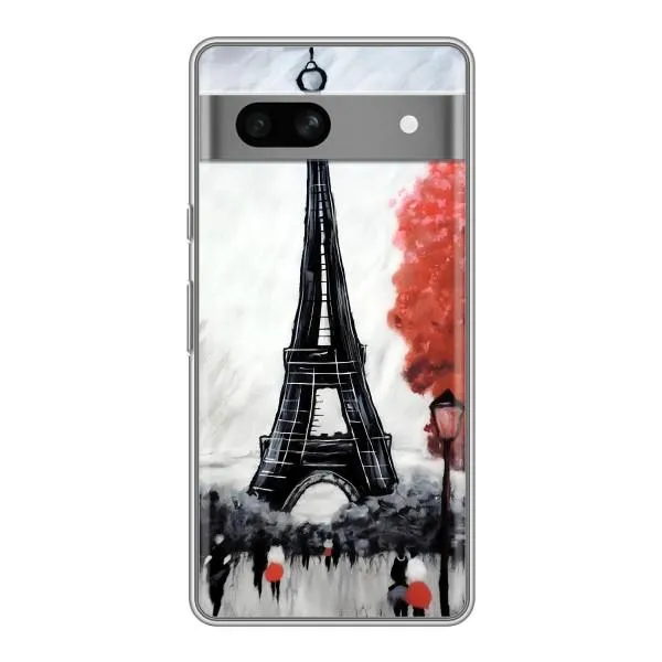 Чехол с принтом «Башня в Париже» для Google Pixel 7A