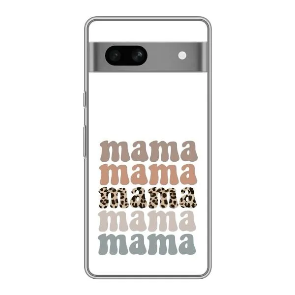 Чехол с принтом «Текстовый коллаж мама» для Google Pixel 7A