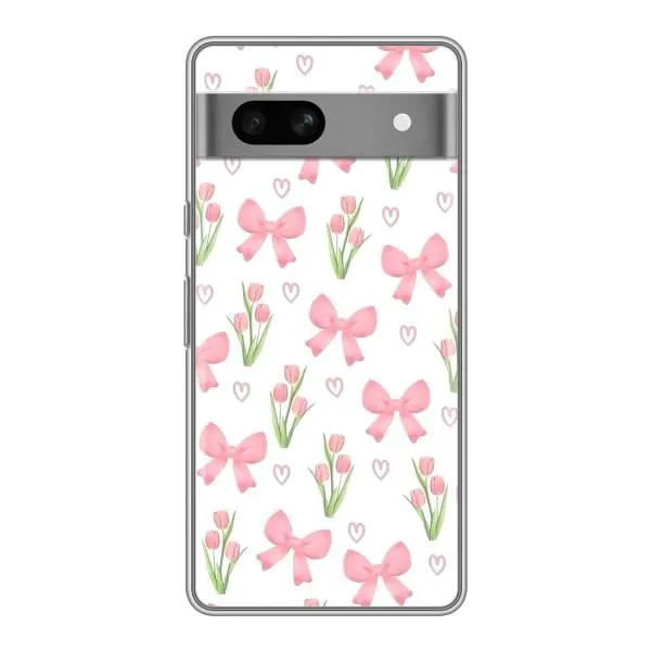 Чехол с принтом «Банты и цветы» для Google Pixel 7A