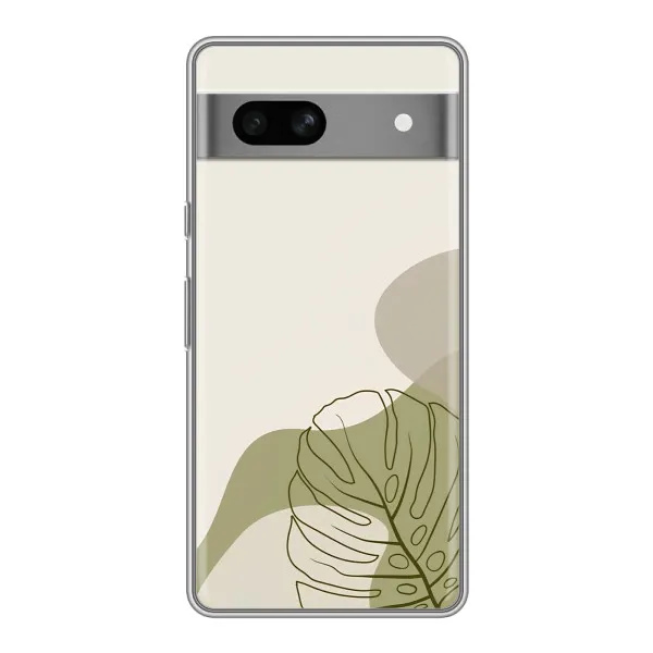 Чехол с принтом «Зеленая монстера дизайн» для Google Pixel 7A