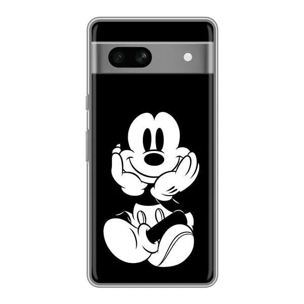Чехол с принтом «Микки на черном» для Google Pixel 7A