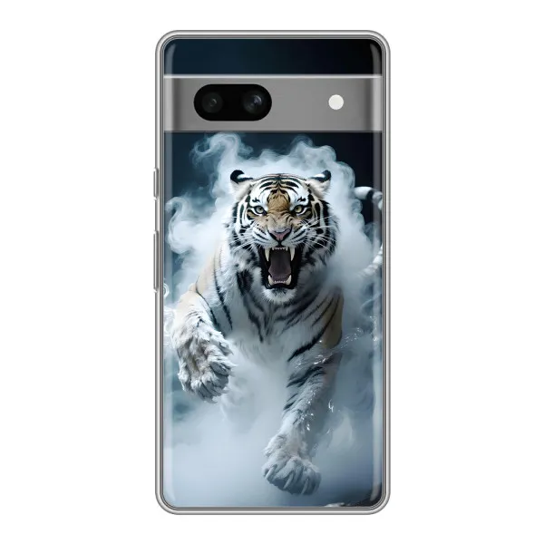 Чехол с принтом «Белый тигр в дыму» для Google Pixel 7A Чехол с принтом «Белый тигр в дыму» для Google Pixel 7A