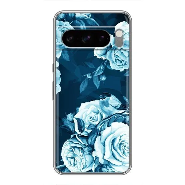 Чехол с принтом «Голубые Бутоны» для Google Pixel 8 Pro