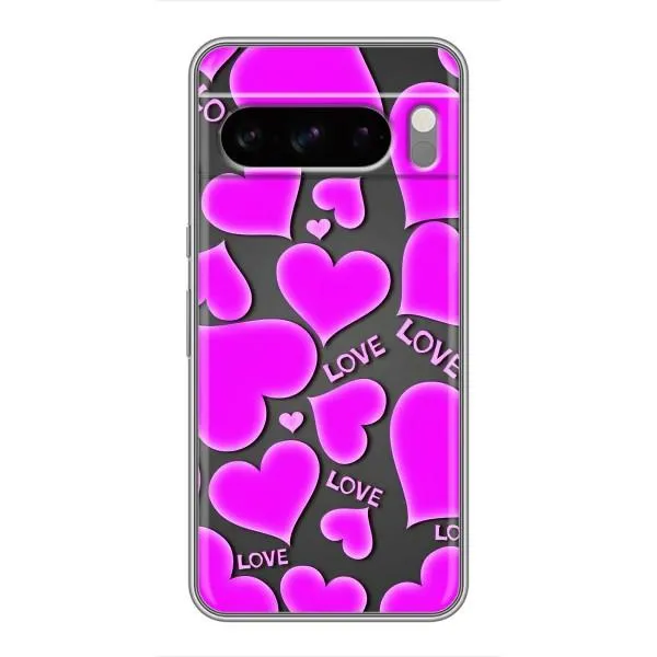 Чехол с принтом «Pink hearts» для Google Pixel 8 Pro