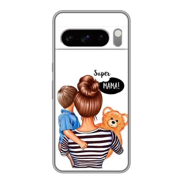 Чехол с принтом «Мама с сыном» для Google Pixel 8 Pro