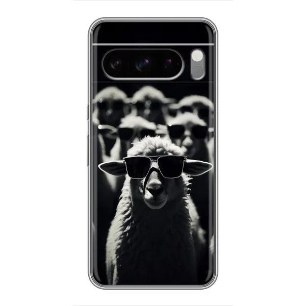 Чехол с принтом «Овечка в очках» для Google Pixel 8 Pro
