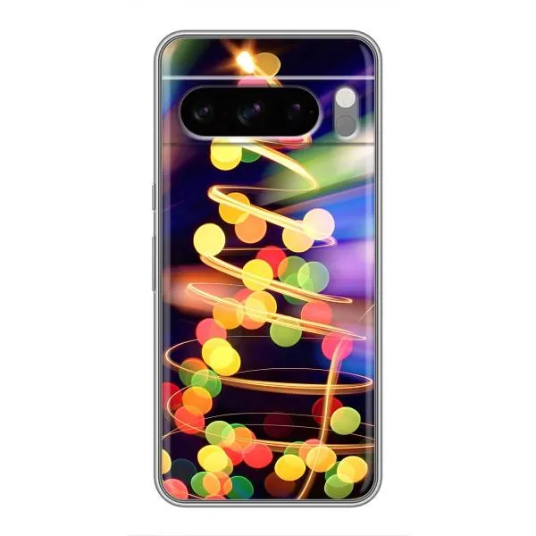 Чехол с принтом «Елка с гирлянд» для Google Pixel 8 Pro