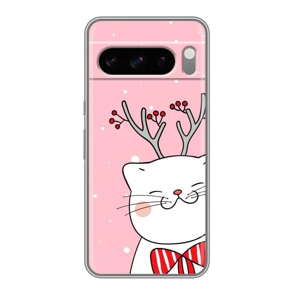 Чехол с принтом «Зимний кот» для Google Pixel 8 Pro