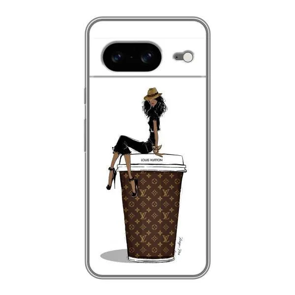 Чехол с принтом «кофе LOUIS VUITTON» для Google Pixel 8