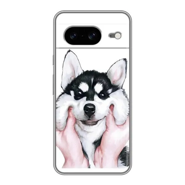 Чехол с принтом «Довольный Хаски» для Google Pixel 8 Чехол с принтом «Довольный Хаски» для Google Pixel 8