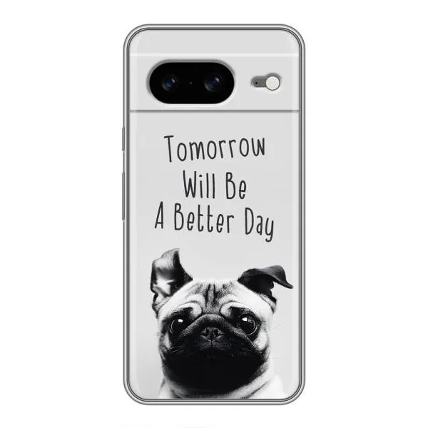 Чехол с принтом «Смешной Мопс» для Google Pixel 8 Чехол с принтом «Смешной Мопс» для Google Pixel 8