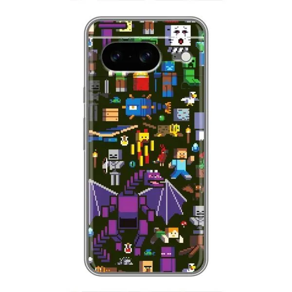 Чохол з принтом «Колаж Майнкрафт» для Google Pixel 8 Чохол з принтом «Колаж Майнкрафт» для Google Pixel 8