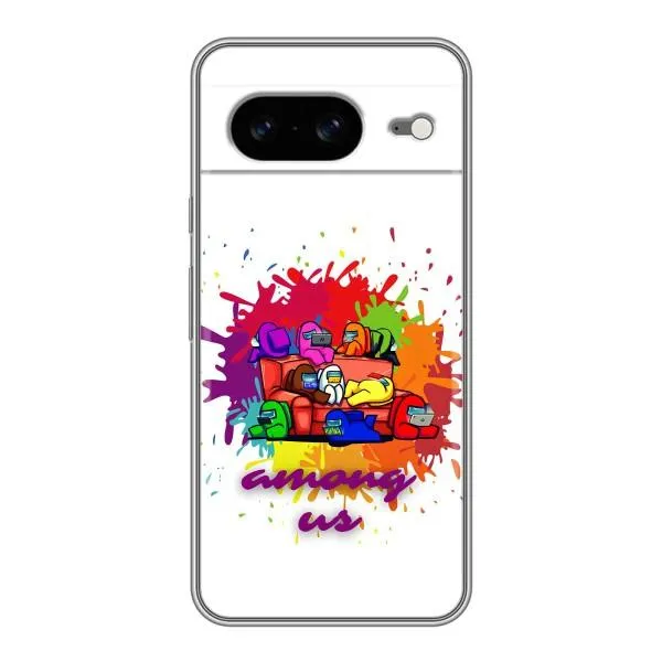 Чехол с принтом «Яркий АмонгАс» для Google Pixel 8