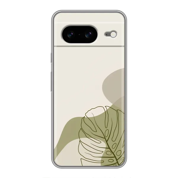 Чехол с принтом «Зеленая монстера дизайн» для Google Pixel 8