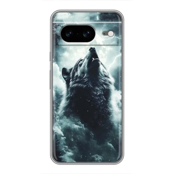 Чохол з принтом «Вовк у хмарах» для Google Pixel 8