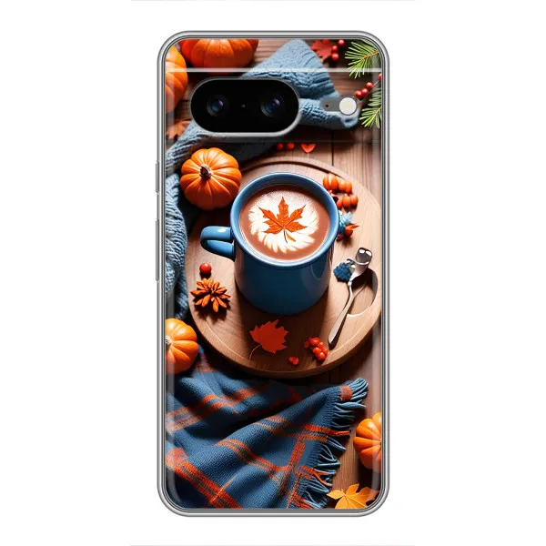 Чехол с принтом «Кофе и тыковки» для Google Pixel 8