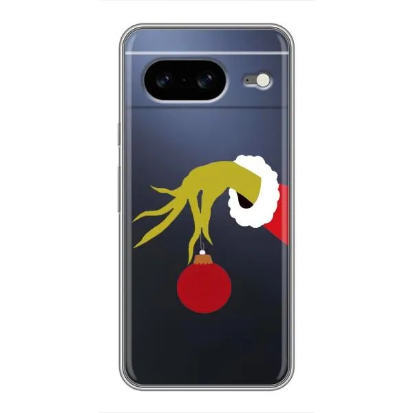Чехол с принтом «Гринч с игрушкой» для Google Pixel 8 Чехол с принтом «Гринч с игрушкой» для Google Pixel 8