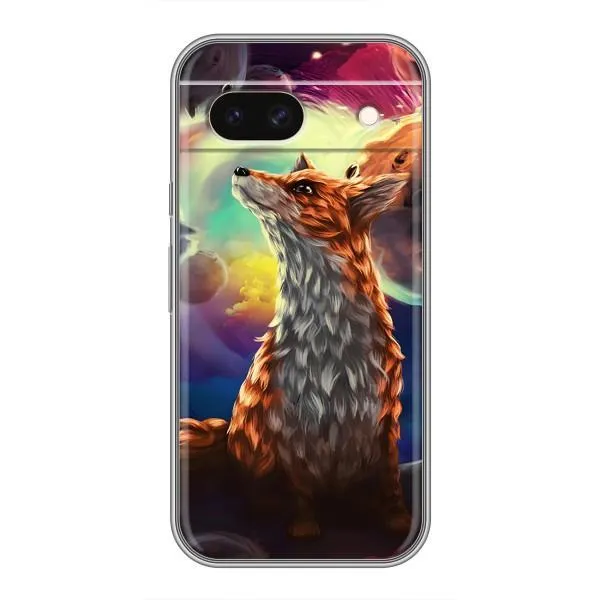 Чохол з принтом «Лисичка в космосі» для Google Pixel 8A