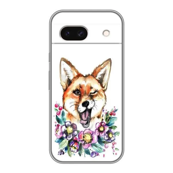 Чохол з принтом «Весела лисичка» для Google Pixel 8A