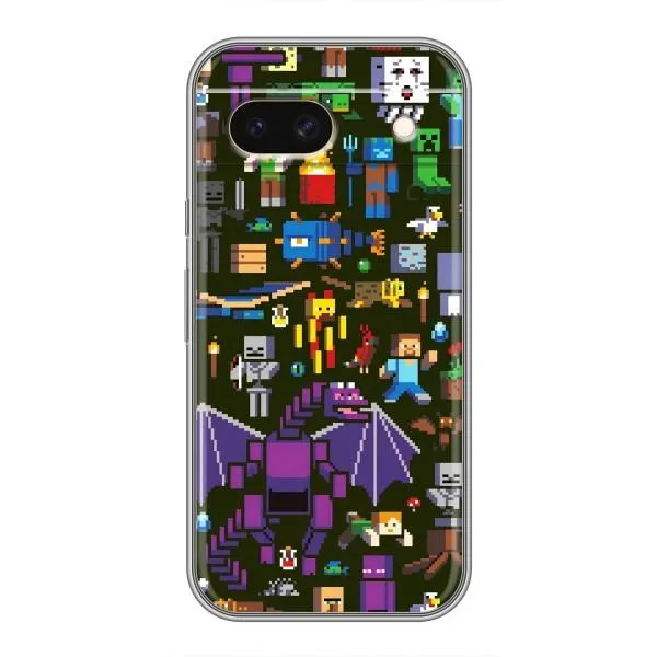 Чохол з принтом «Колаж Майнкрафт» для Google Pixel 8A Чохол з принтом «Колаж Майнкрафт» для Google Pixel 8A
