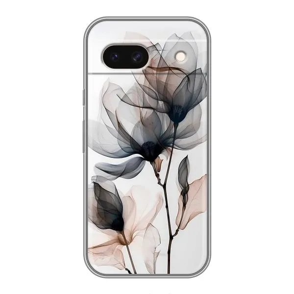 Чохол з принтом «Квіти на білому» для Google Pixel 8A