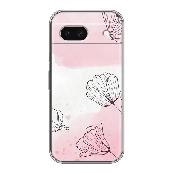 Чохол з принтом «Рожеві квіти» для Google Pixel 8A