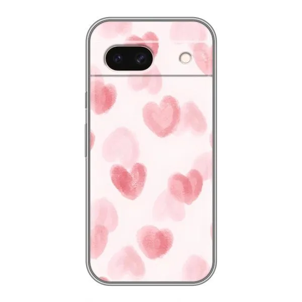 Чохол з принтом «Рожеві сердечки» для Google Pixel 8A