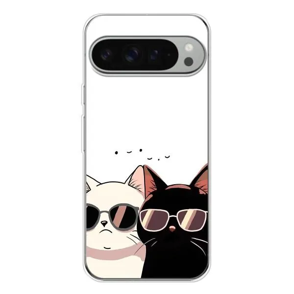 Чехол с принтом «Коты в очках» для Google Pixel 9 Pro XL