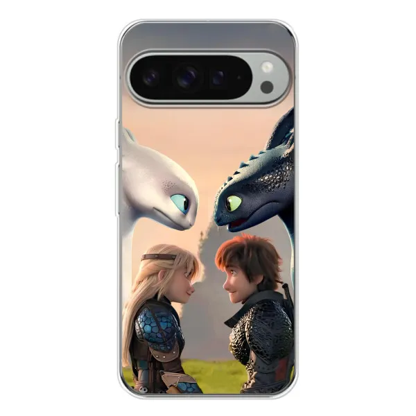 Чехол с принтом «Иккинг и Астрид» для Google Pixel 9 Pro XL Чехол с принтом «Иккинг и Астрид» для Google Pixel 9 Pro XL