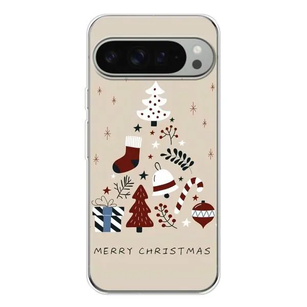 Чехол с принтом «Merry Christmas» для Google Pixel 9 Pro XL