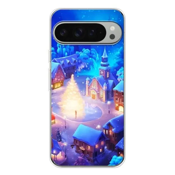 Чехол с принтом «Рождественский город» для Google Pixel 9 Pro XL