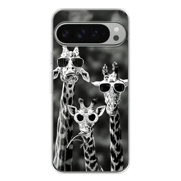 Чехол с принтом «Жирафы в очках» для Google Pixel 9 Pro XL